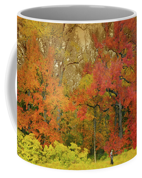 New York Botanical Gardens Coffee Mug featuring the photograph A Walk in Orange by Diana Angstadt