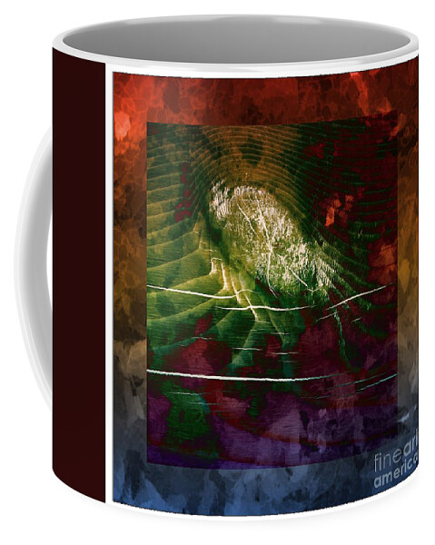 Ancient Fish - Abstract Art Coffee Mug featuring the photograph Ancient Fish - Abstract Art by Barbara A Griffin