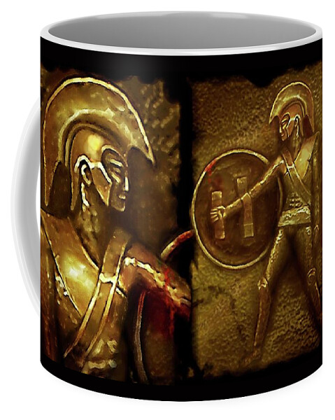 Heroes Coffee Mug featuring the relief Ancient Heroes Or . . . by Hartmut Jager