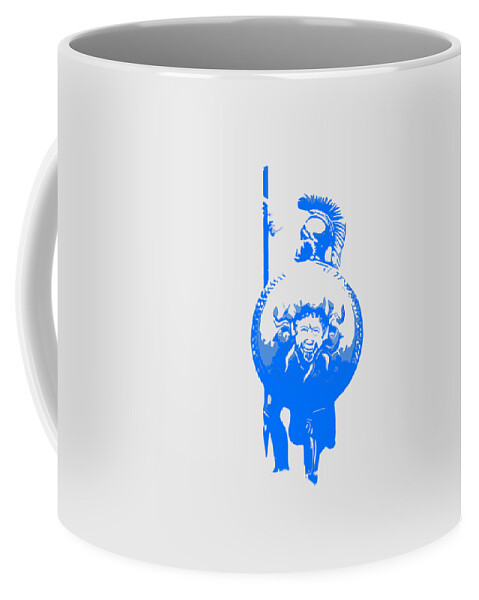 Spartan Warrior Coffee Mug featuring the painting Ancient Hoplite by AM FineArtPrints