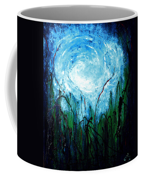 Acrylic Coffee Mug featuring the painting And It Was Not So by Gloria Dietz-Kiebron