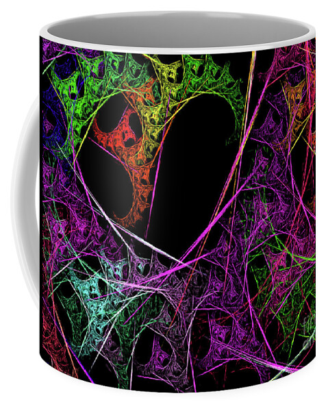 Abstract Coffee Mug featuring the digital art Andee Design Abstract 98 2017 by Andee Design