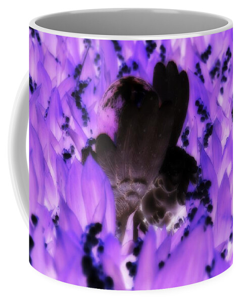 Angel Coffee Mug featuring the photograph Angel Negative by Steven Clipperton