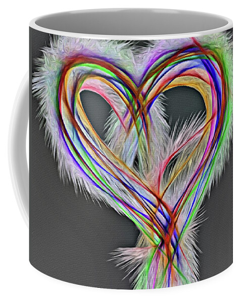 Angel Coffee Mug featuring the painting Angel Pride by Marian Lonzetta