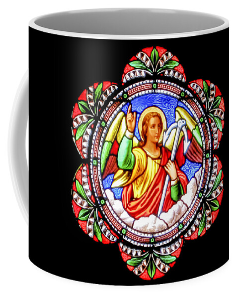 Stained Glass Coffee Mug featuring the photograph Angel Stained Glass by Munir Alawi