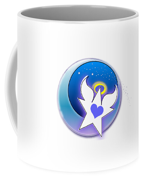 Angel Coffee Mug featuring the digital art Angel Star Icon by Shelley Overton