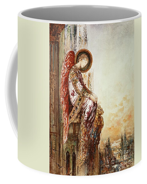 Angelic Coffee Mug featuring the painting Angel Traveller by Gustave Moreau