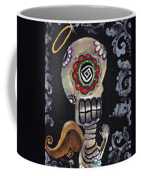 Angel Coffee Mug featuring the painting Angelito by Abril Andrade