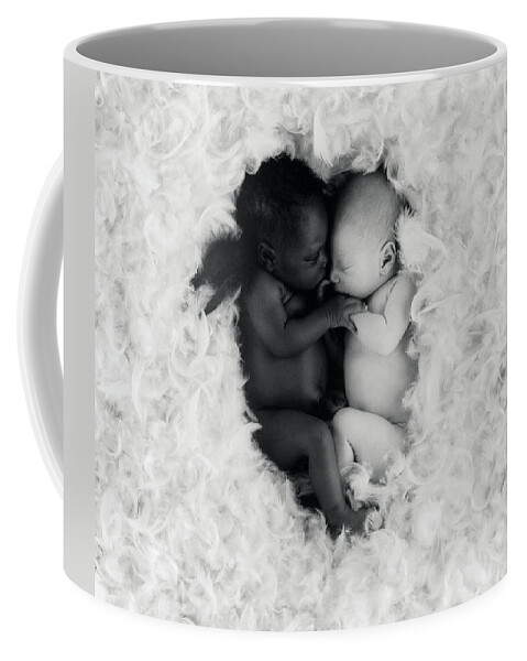 Black And White Coffee Mug featuring the photograph Angels by Anne Geddes