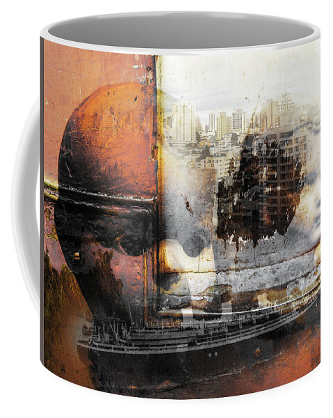 Face Coffee Mug featuring the digital art Angels in former and modern times by Gabi Hampe