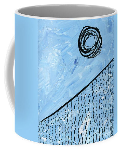 Angle Of Repose Coffee Mug featuring the painting Angle of Repose vertical by Diane Thornton