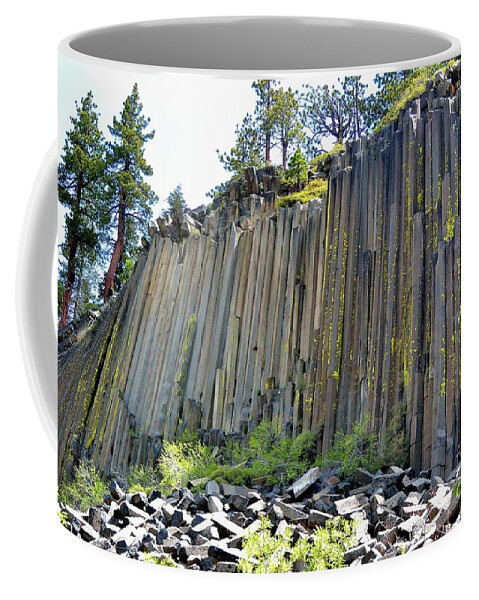 Basaltic Columns Coffee Mug featuring the photograph Angle View Desert Postpile by Joe Lach