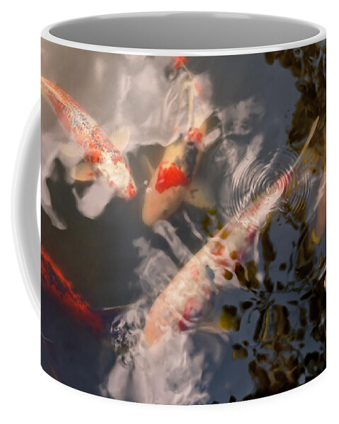 Fish Coffee Mug featuring the photograph Animal - Fish - Being koi by Mike Savad