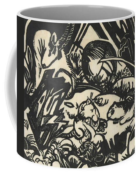 German Painters Coffee Mug featuring the painting Animal Legend by Franz Marc