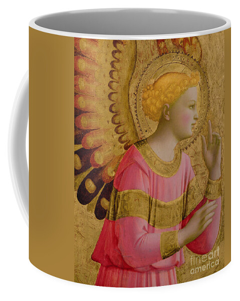 Annunciatory Coffee Mug featuring the painting Annunciatory Angel by Fra Angelico