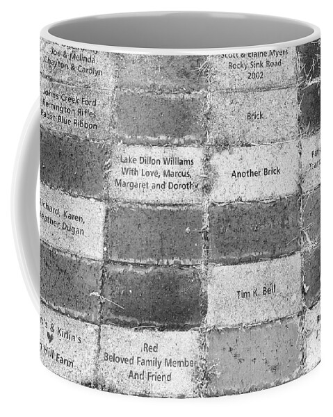 Giles County Coffee Mug featuring the photograph Another Brick B W by Teresa Mucha