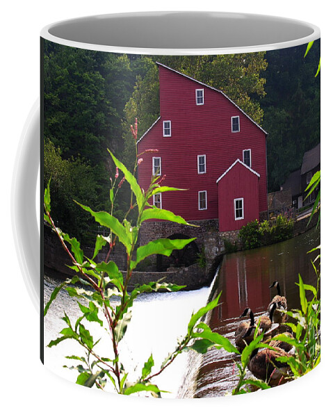 Clinton Nj Coffee Mug featuring the photograph Another View of Red Mill by Jacqueline M Lewis