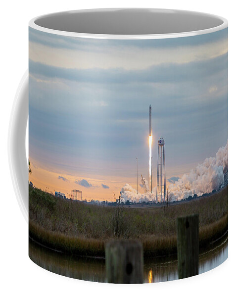 Antares Launch Coffee Mug featuring the photograph Antares Launch From Wallops Island by M C Hood