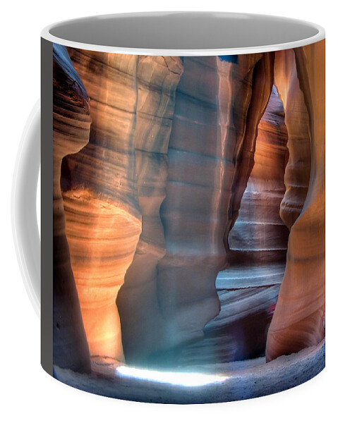Antelope Coffee Mug featuring the photograph Antelope Canyon by Farol Tomson