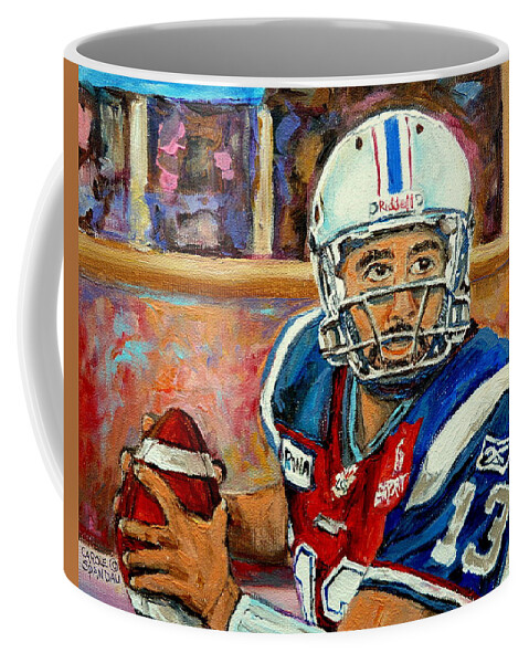Anthony Calvillo Coffee Mug featuring the painting Anthony Calvillo by Carole Spandau