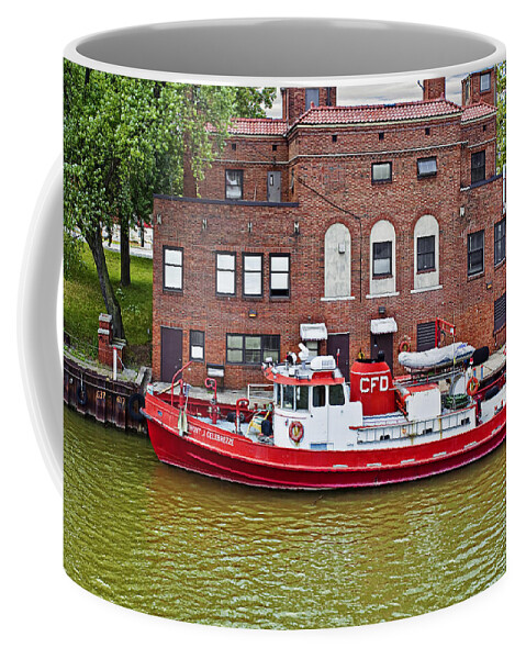 Transportation Coffee Mug featuring the photograph Anthony J. Celebrezze Fire Boat by Marcia Colelli