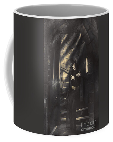 Fantasy Coffee Mug featuring the photograph Antique fine art portrait. Fashion is a feeling by Jorgo Photography