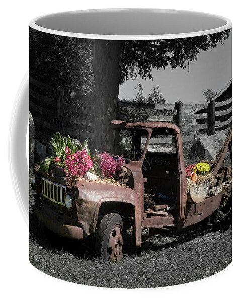 Tow Truck Coffee Mug featuring the photograph Antique Tow Truck by Kirkodd Photography Of New England