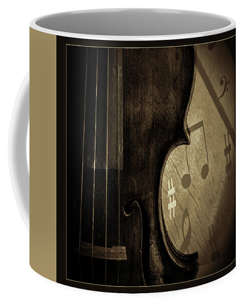 Violin Coffee Mug featuring the photograph Antique Violin 1732.36 by M K Miller