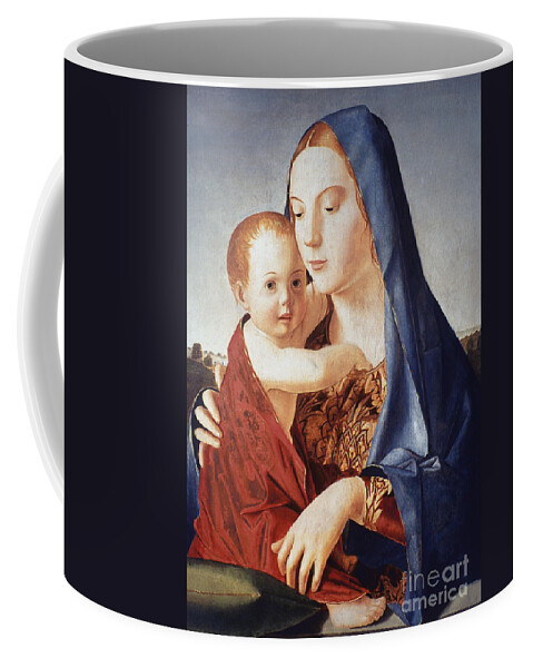 1470 Coffee Mug featuring the photograph VIRGIN and CHILD by Antonello da Messina