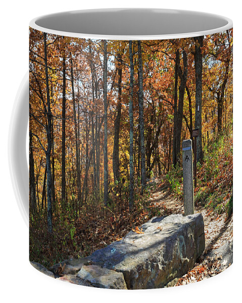 Appalachian Trail Coffee Mug featuring the photograph Appalachian Trail in Shenandoah National Park by Louise Heusinkveld