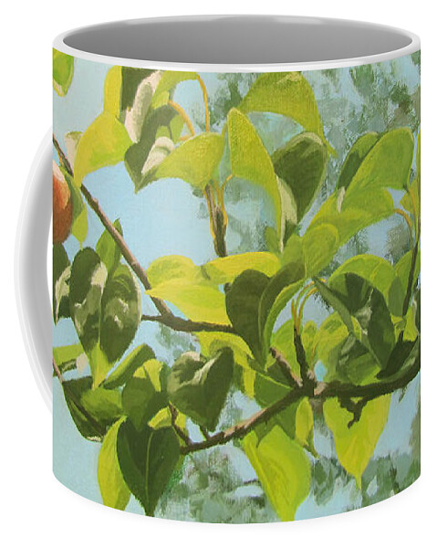 Trees Coffee Mug featuring the painting Apple A Day by Karen Ilari