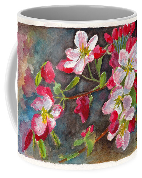 Blossom Coffee Mug featuring the painting Apple Blossom 2 by Dai Wynn