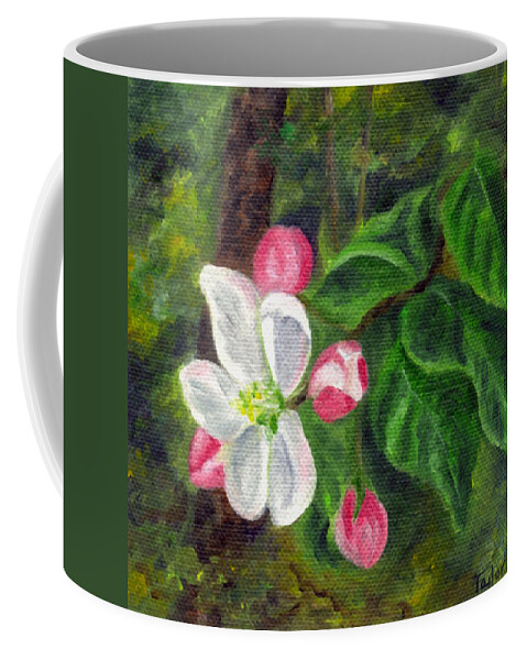 Apple Coffee Mug featuring the painting Apple Blossoms by FT McKinstry