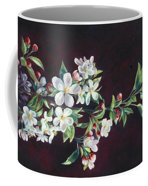 Apple Blossoms Coffee Mug featuring the painting Apple Blossoms by Lynne Pittard