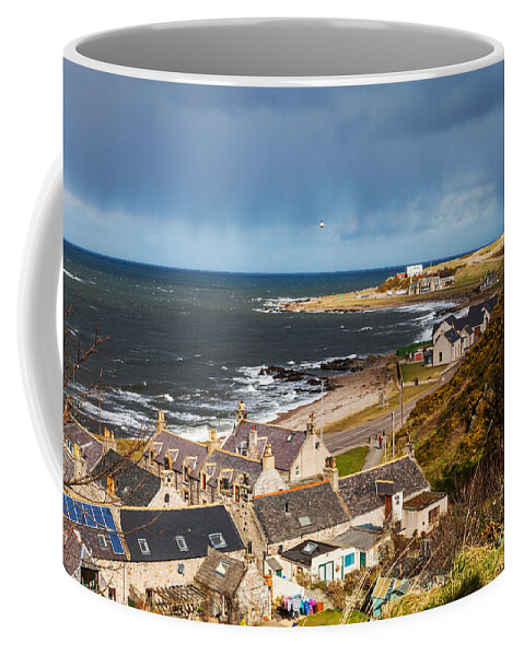 Sea Coffee Mug featuring the photograph Approaching Rain Portessie by Diane Macdonald