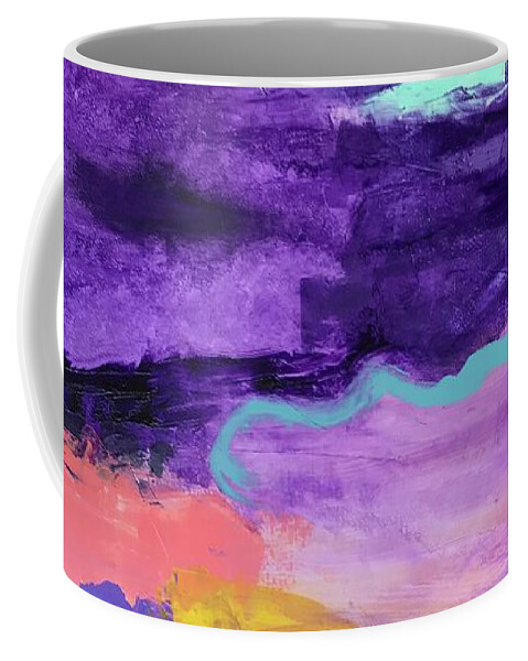 Painting Coffee Mug featuring the painting Approaching Storm by Laura Jaffe