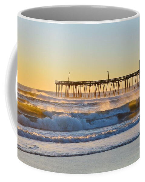 Obx Sunrise Coffee Mug featuring the photograph April 1 2017 #3 by Barbara Ann Bell
