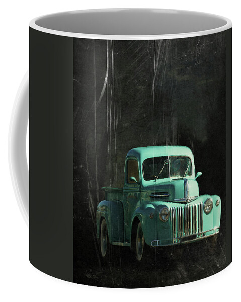 Truck Coffee Mug featuring the photograph Aqua Ute, by Sue Masterson