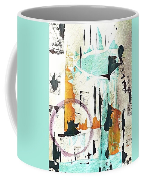 Bright Coffee Mug featuring the painting Aquarius by 'REA' Gallery