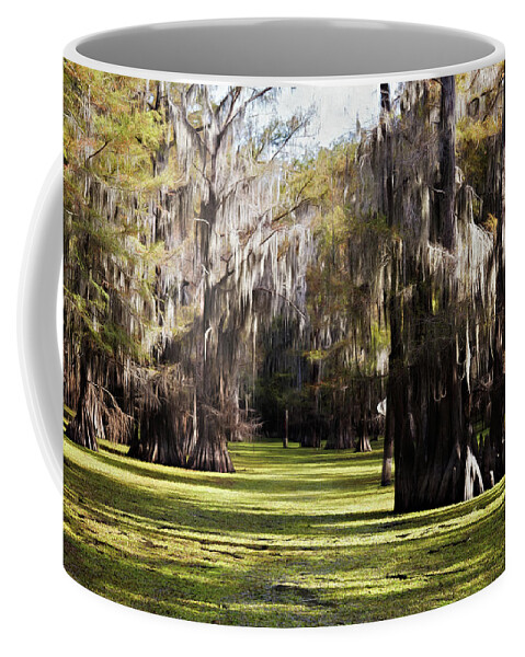 Autumn Coffee Mug featuring the photograph Aquatic Fern Boat Path by Lana Trussell