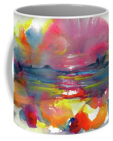 Seascape Coffee Mug featuring the painting Aqueous by Francelle Theriot
