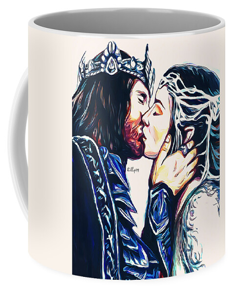 Aragorn and Arwen - lord of the rings Coffee Mug by Nenad Vasic - Pixels