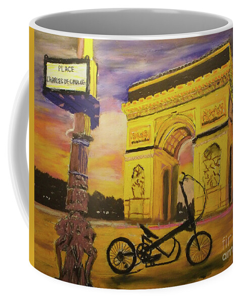 #elliptigo #elliptigoarc Coffee Mug featuring the painting Arc de Triomphe by Francois Lamothe