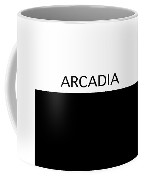 Typography Coffee Mug featuring the digital art Arcadia by Bill Owen