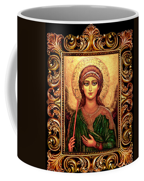 Christian Images Print Coffee Mug featuring the Archangel Gabriel by Ananda Vdovic