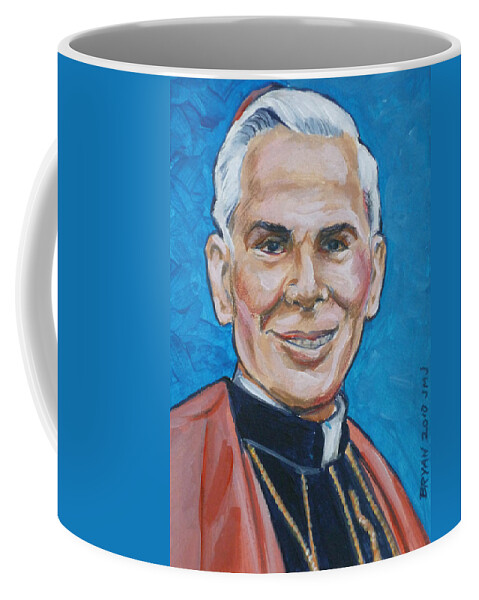 Archbishop Coffee Mug featuring the painting Archbishop Fulton J. Sheen by Bryan Bustard