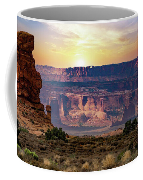 Sunset Coffee Mug featuring the photograph Arches National Park Canyon by G Lamar Yancy