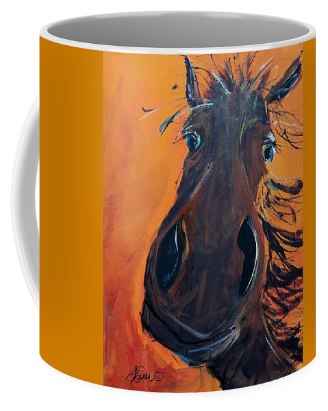 Horse Coffee Mug featuring the painting Archie by Terri Einer