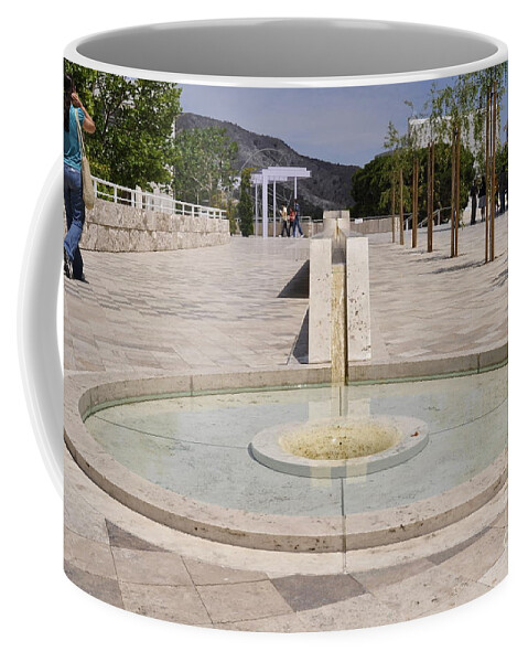 Clay Coffee Mug featuring the photograph Architecture at The Getty by Clayton Bruster