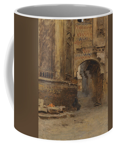 19th Century Art Coffee Mug featuring the painting Archway in Cairo by Leopold Muller